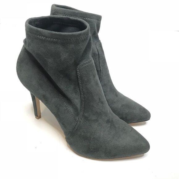 Joie Sz EU 38 Grey Suede Heels Bootie NEW - Picture 1 of 8